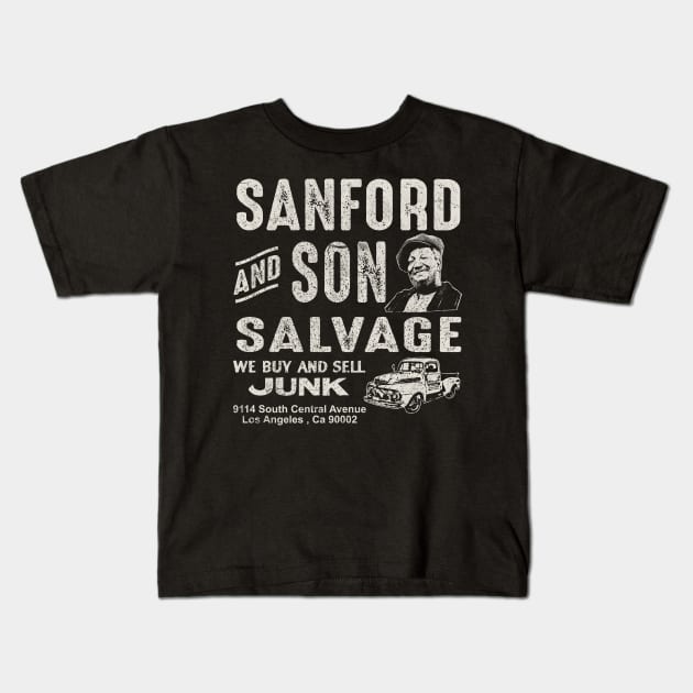 Sanford and Son Worn-Out Sign Kids T-Shirt by Alema Art